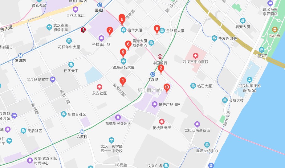 汉口江汉路地图